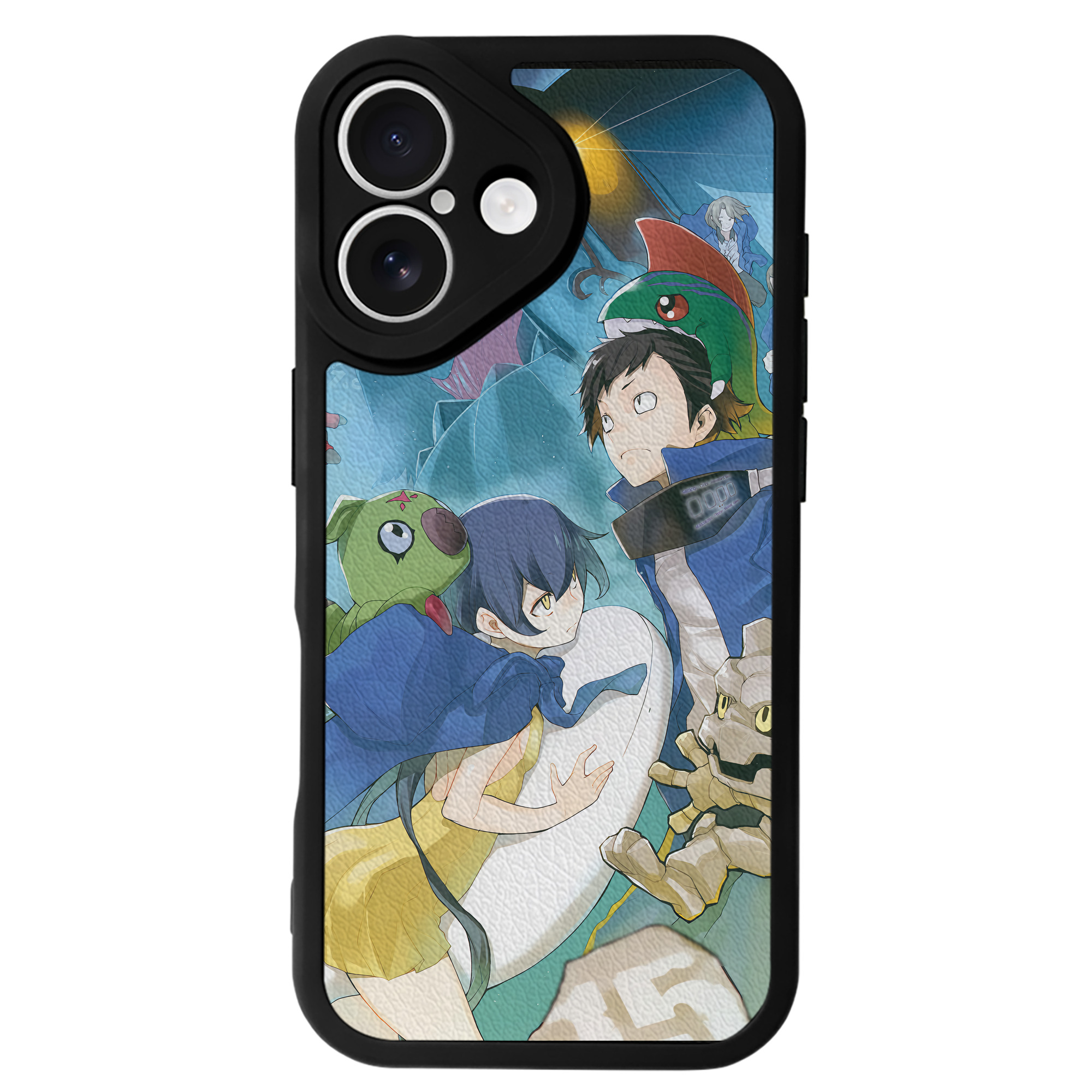 （画像用） Digimon デジタルモンスター/デジモン 【iPhone 16シリーズ対応】シリコンスマホケース（レザー調） 材質：シリコン